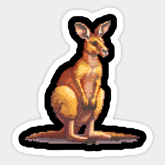 16-Bit Kangaroo Sticker by Animal Sphere